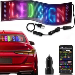 Scrolling LED Sign Message Display Panel CAR Advertising Screen APP Control
